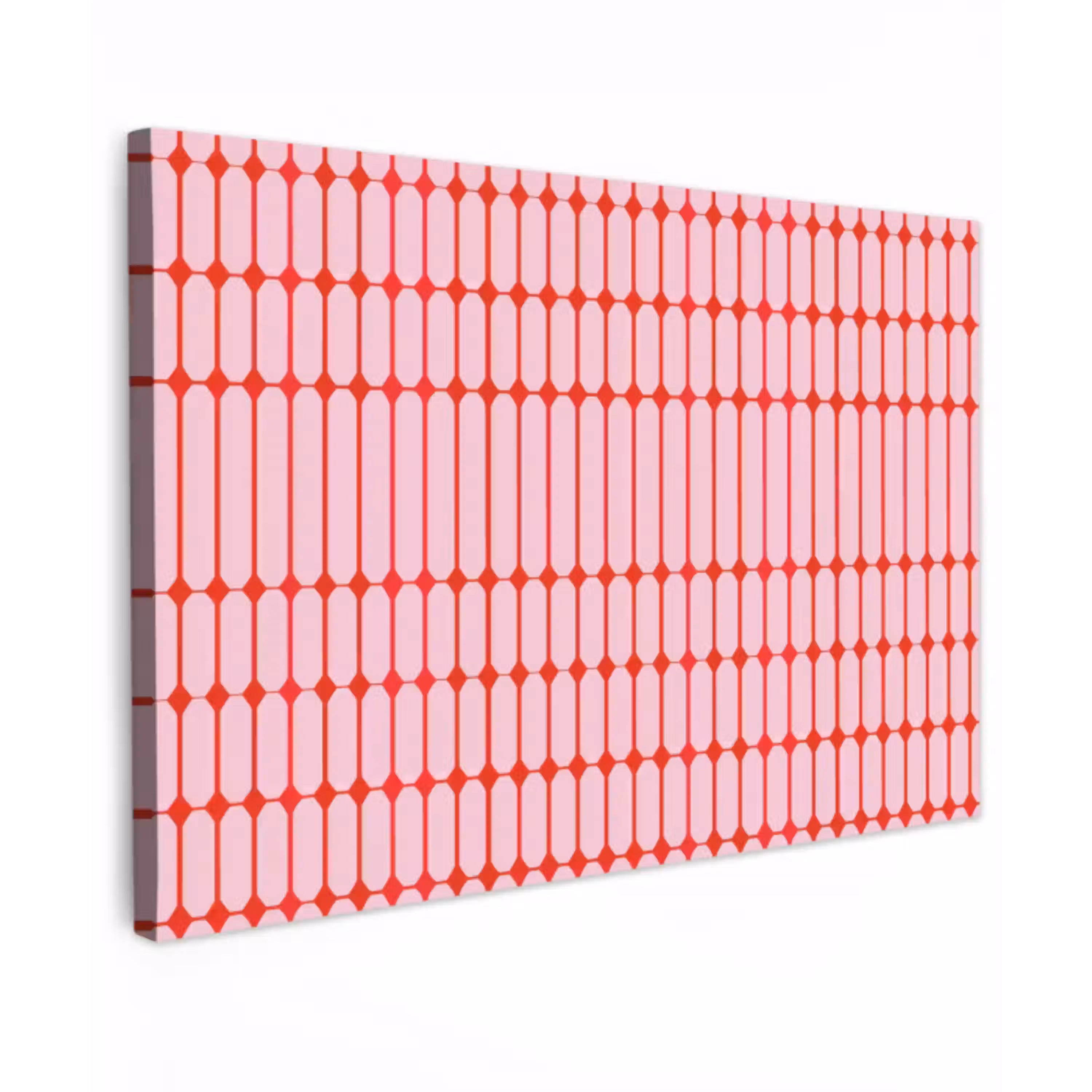 Geometrisch - Minimalistisch - Rood - Roze canvas 2cm klein 34 -z3d