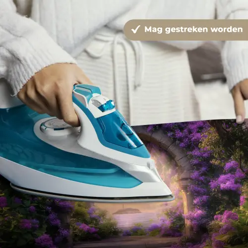Poort - Paars - Bloemen Wandkleed katoen klein -sfeer9