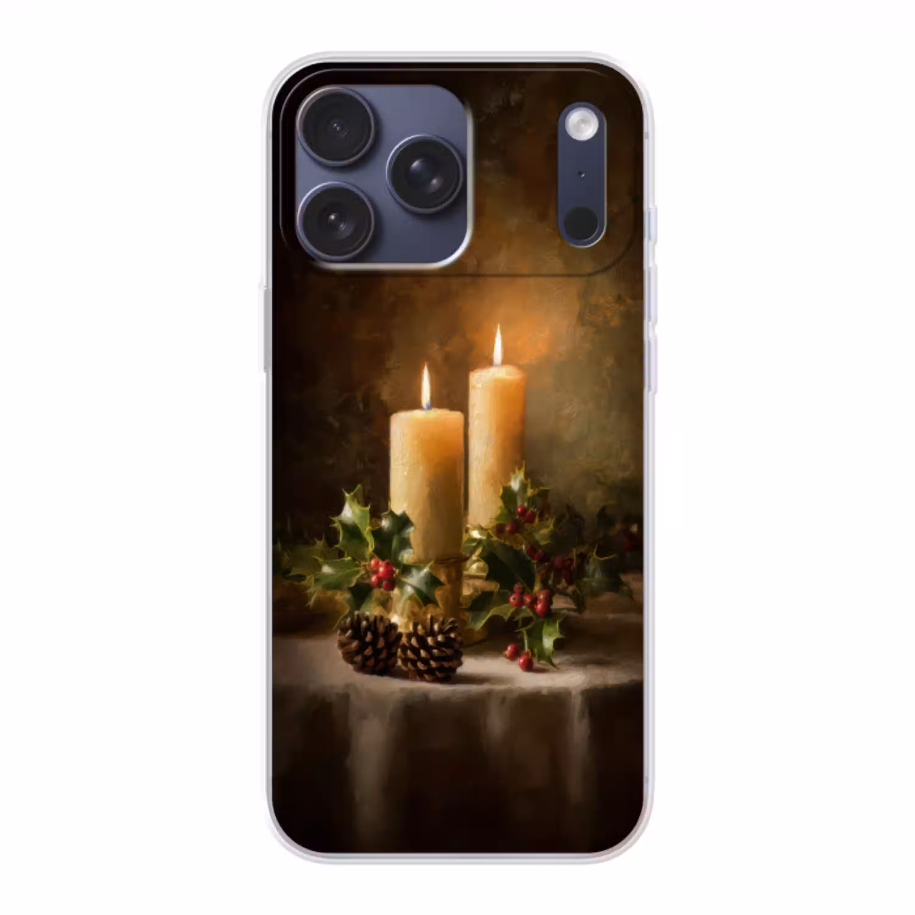 Kaarslicht - Kerst - Veelkleurig Telefoonhoesje iPhone 17 Pro Max klein -3d