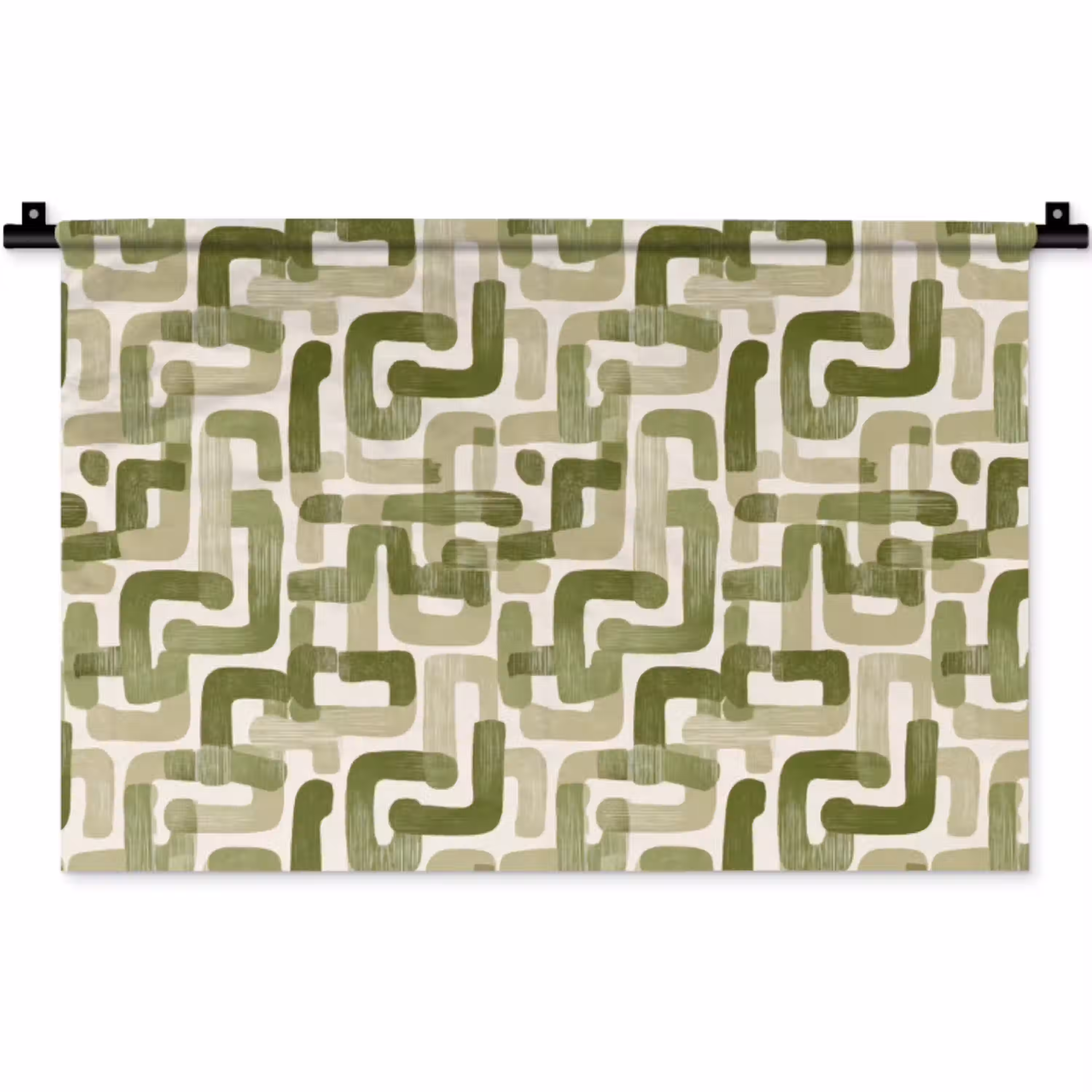 Modern - Grafisch - Groen Wandkleed katoen klein 269 -zz3d