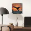 Walvis staart - Water - Zonsondergang plexiglas 5mm klein -sfeer6