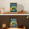 Abstract - Tractor - Groen Light Box met kabel (Kinderlampje) klein -sfeer3_kind
