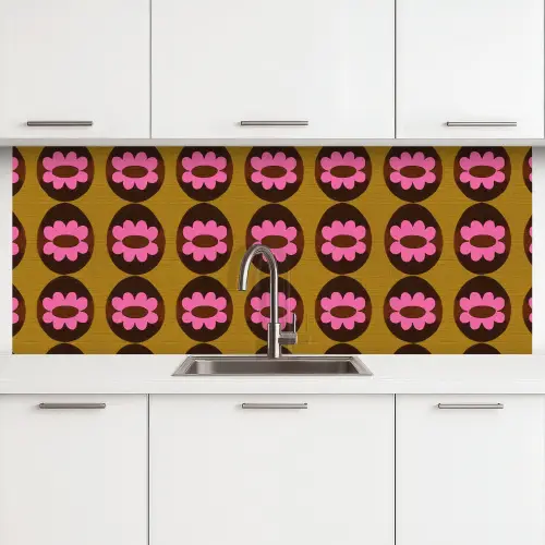 Grafisch - Patroon - Kleurrijk keuken achterwand 2 middel 871 -3d