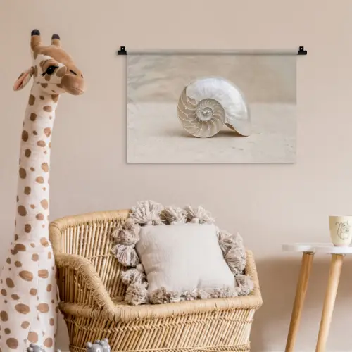 Schelp - Spiraal - Beige Wandkleed katoen klein -wsfeer5_kind