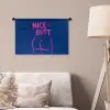 Brutaal - Grappig - Blauw Wandkleed katoen klein -sfeer4