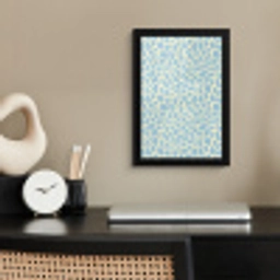 Giraf - Modern - Blauw fotolijst zwart zonder passe partout klein 224 -sfeer1