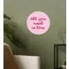 Tekst - Roze - Love - Hart Wandcirkel behangsticker klein -sfeer2