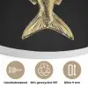 Goud - Vis - Haak - Zwart Akoestische PET Vilt - Rond klein -closeup_NL