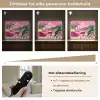 Stad - Roze - Palmbomen Light Box met batterij (Wandlamp) middel -USP_dimbaarNL