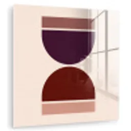 Zandloper - Symmetrisch - Rood - Paars plexiglas 5mm klein -zzzproduct_nieuw