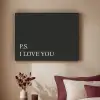 Zwart - Minimalistisch - Valentijn Textielframe zwart klein -sfeer1