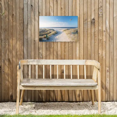 Duin - Meeuw - Strand - Zee - Zon Tuinposter op houten frame 2 cm dik klein -sfeer4