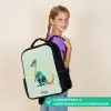 Elegante dino met kam Rugzak - Zwart middel -sfeer6_NL