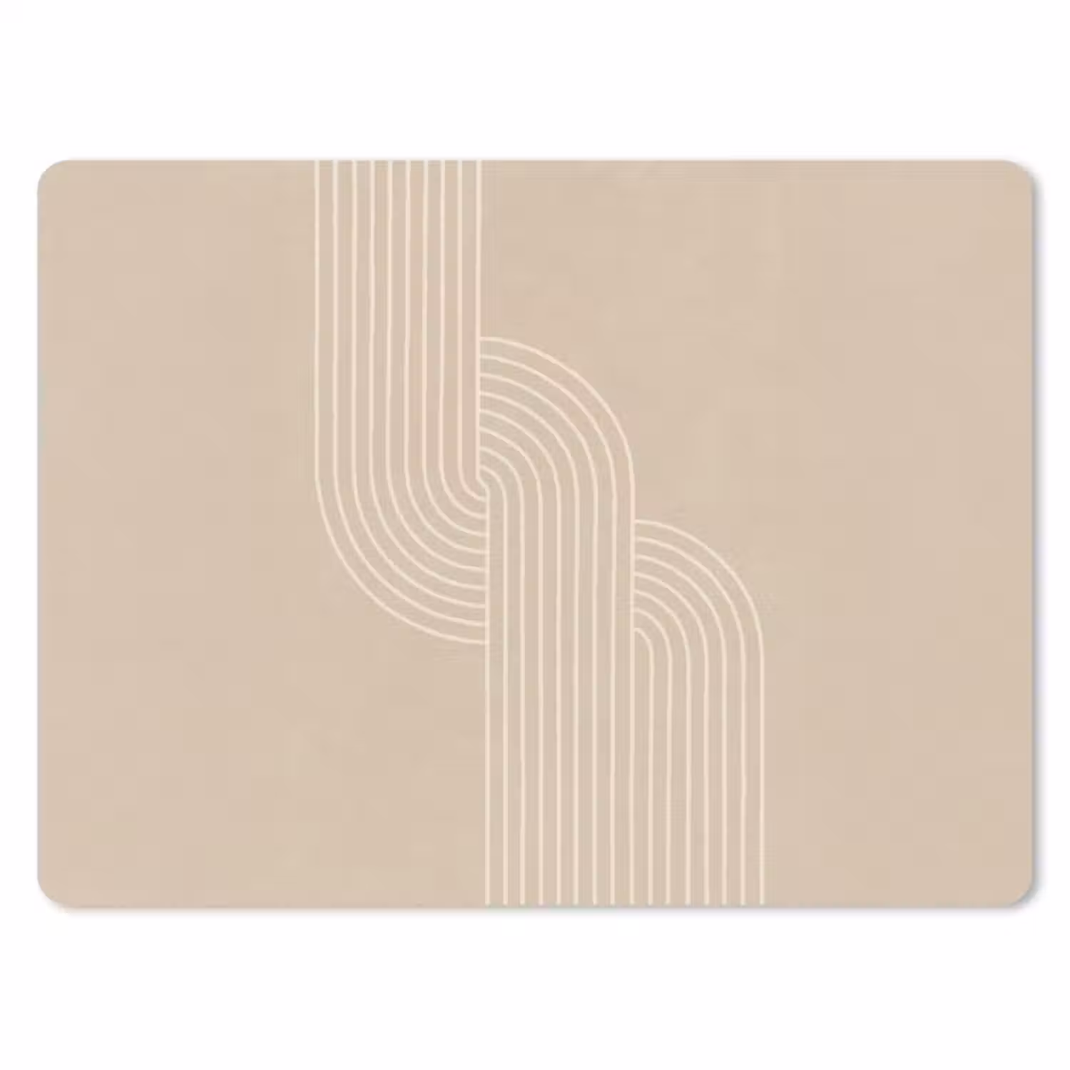 Mouse Pad - Parallel lines - Light texture - Beige