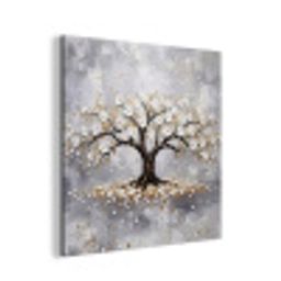Boom - Bloemen - Natuur - Abstract - Wit aluminium wit klein -3d
