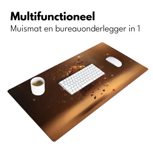 Taart - Chocolade - Eten - Brownie Muismat XXL klein -sfeer4