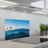 Luchtballonnen - Bergen - Zonsopgang - Landschap keuken achterwand spatscherm klein -3d_schuin