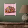 Taco - Kleurrijk - Edelstenen - Goud plexiglas 5mm klein -sfeer3