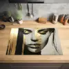 Ogen - Gezicht - Goud - Strepen Inductie beschermer vinyl 3mm klein -sfeer5