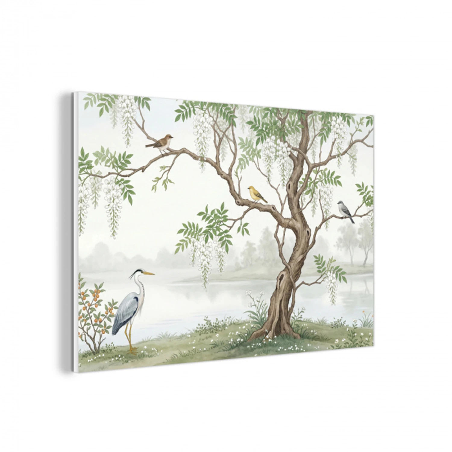 Reiger - Landschap - Groen forex 5mm xxl -3d
