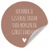 Spreuken - Herinner je gisteren droom over morgen en geniet vandaag - Quotes Wandcirkel behangsticker klein -3d