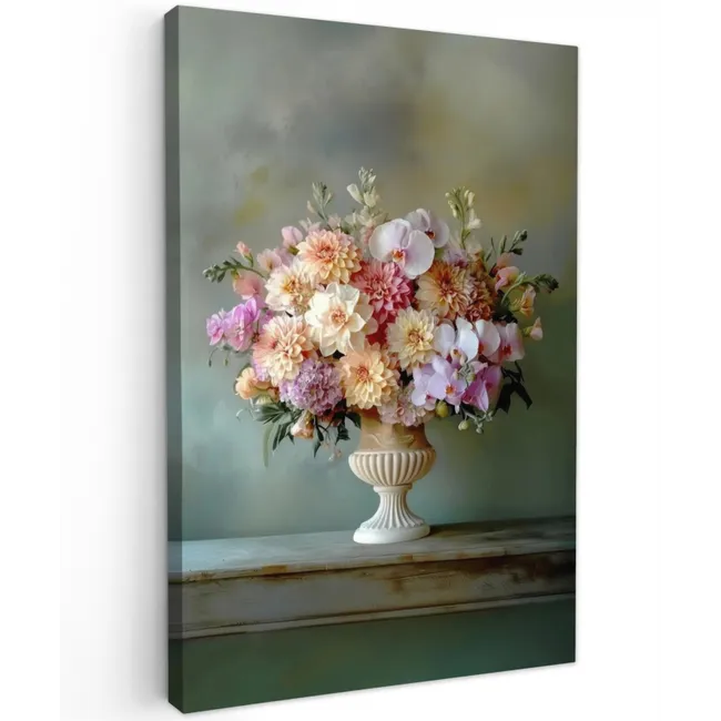 Orchidee - Boeket - Vaas - Bloemen canvas 2cm klein -z3d