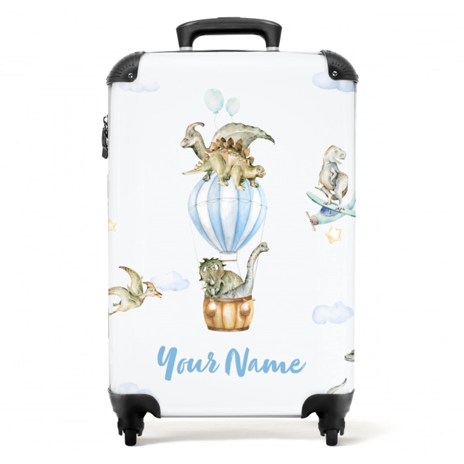 Dwalende dino's NBS - Handbagage koffer - Kinderen Unisex middel -productfoto_recht