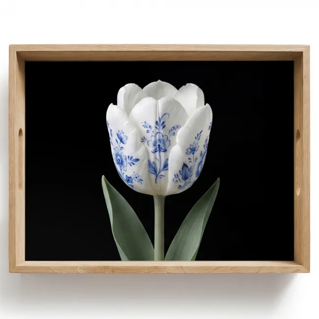 Dienblad - Tulp - Patroon - Blauw