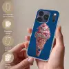 Ijsje - Hoorntje - Steentjes - Blauw Telefoonhoesje iPhone 17 Pro klein -sfeer3_NL