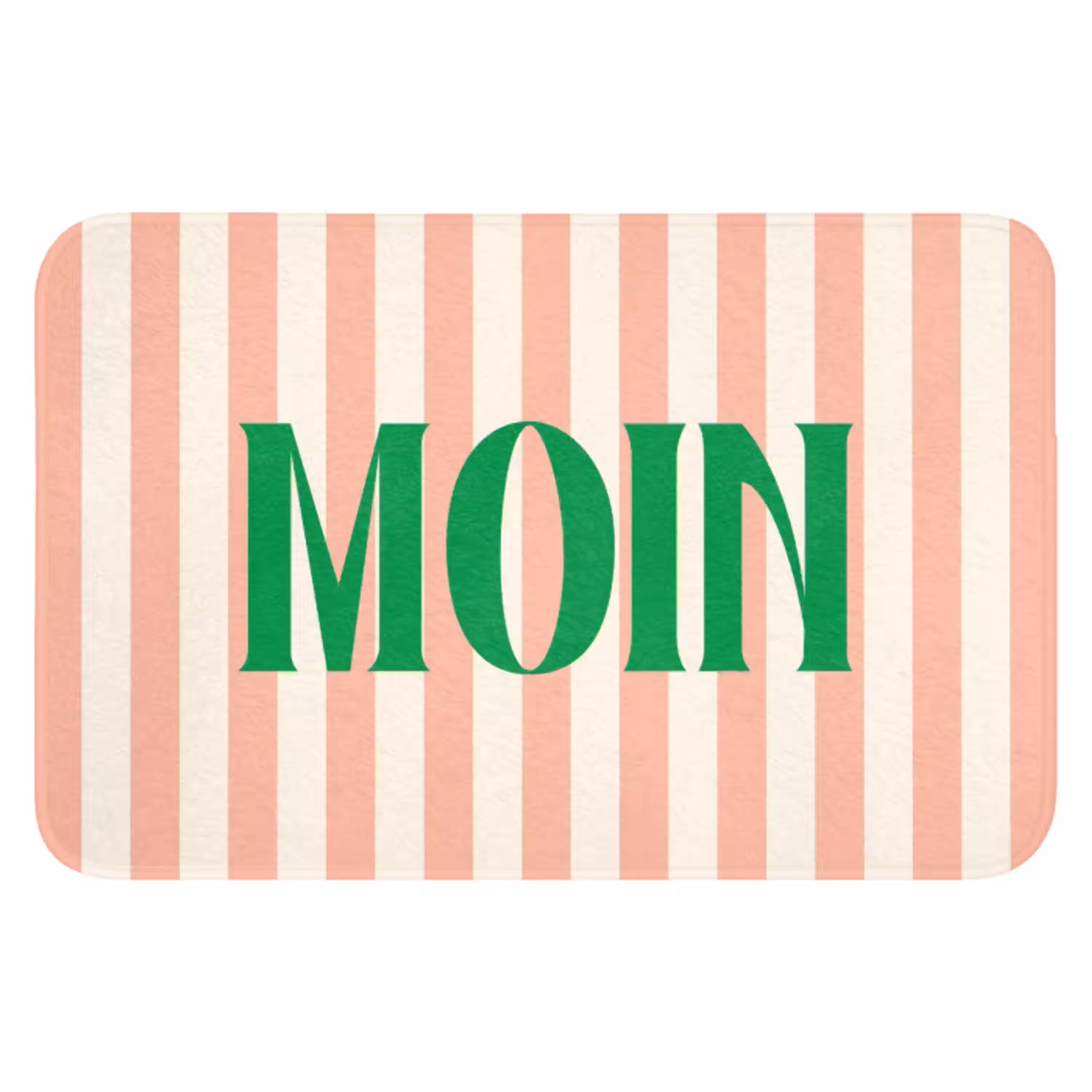 Zachtroze - Groen - Strepen - Moin WCmat klein -3d