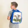 Olifant - Dier - Kinderen - Jungle Kinderrugzak - Blauw middel -sfeer2