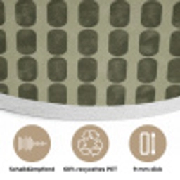 Ritmisch - Effect - Groen Akoestische PET Vilt - Rond klein 838 -closeup_DE