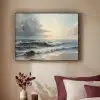 Strand - Zee - Zonsondergang Textielframe zwart klein -sfeer1