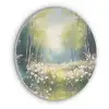 Bos - Schilderstijl - Kleurrijk Akoestische PET Vilt - Rond klein -3d