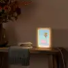 Palmboom - Strandhuis - Roze Light Box met kabel (Tafellamp) klein -sfeer4
