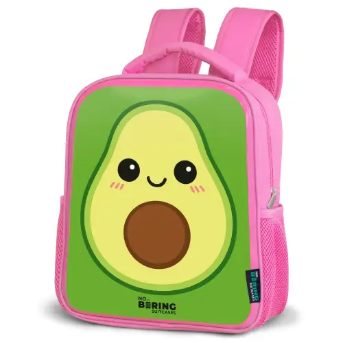 Kawai - Avocado - Groen Kinderrugzak - Roze middel -schuin