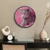 Panter - Luxe - Roze Fotolijst rond zonder passe partout klein -sfeer1