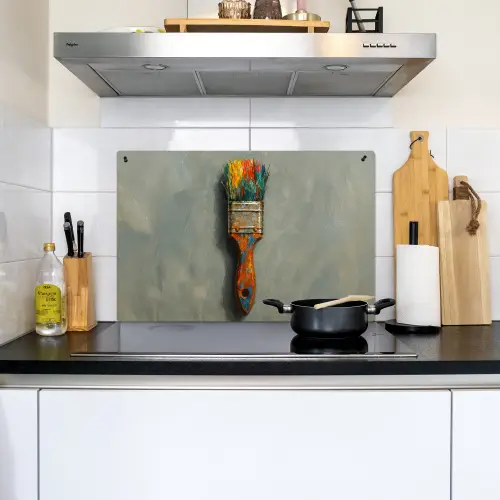 Verf - Kwast - Schilderij Inductie beschemer met haakjes klein -sfeer2