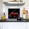Kersen - Rood - Fruit - Water - Zwart Inductie beschemer met haakjes middel -sfeer2