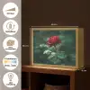 Roos - Bladeren - Dieprood Light Box met batterij (Wandlamp) middel -USP_websiteoverzichtNL