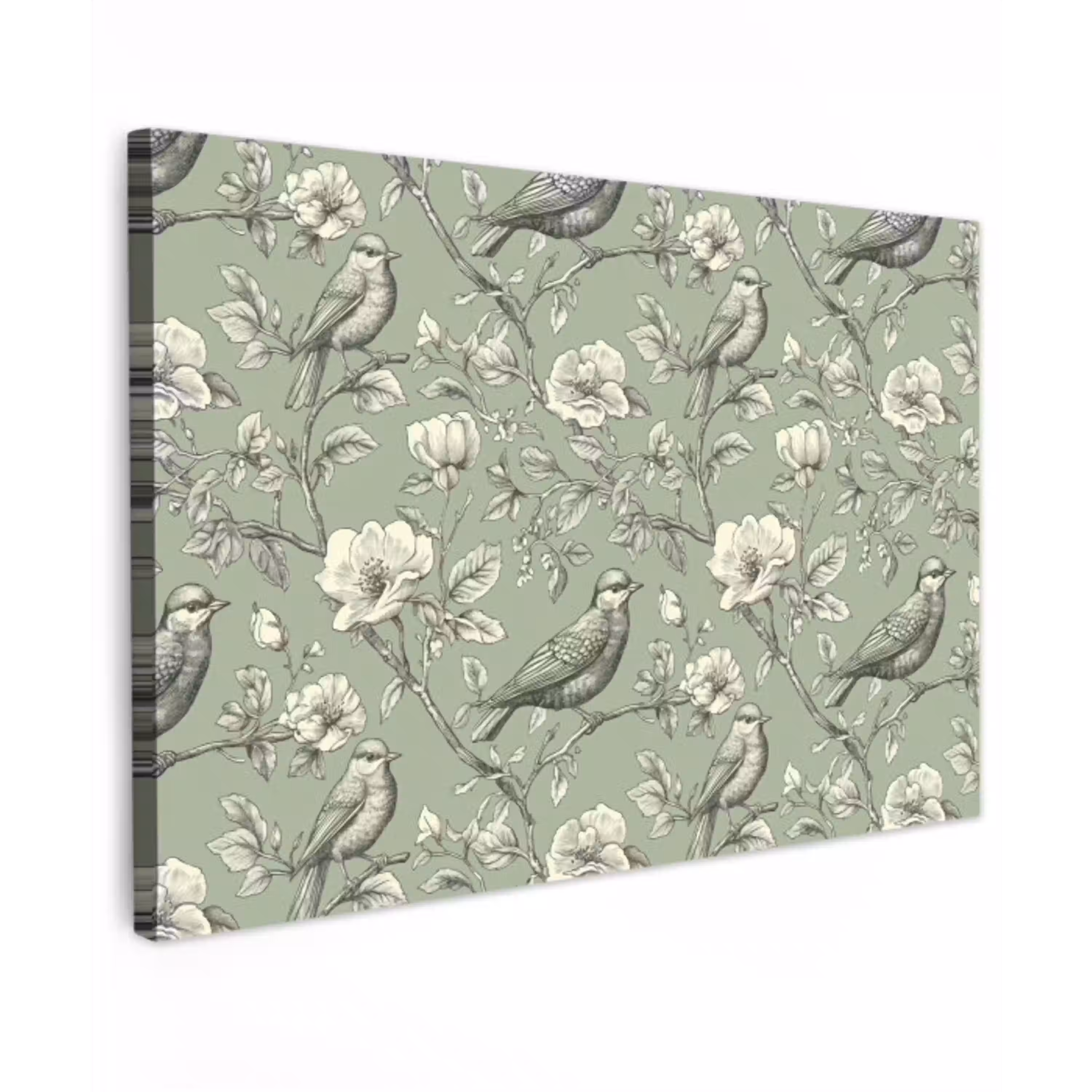 Klassiek - Botanisch - Groen Tuinposter op houten frame 2 cm dik klein 845 -3d