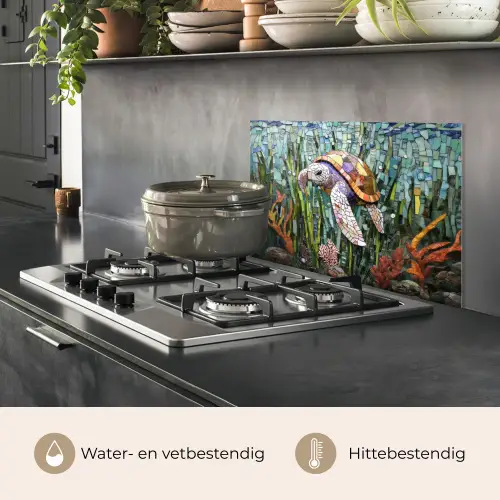 Schildpad - Zeewier - Mozaïek keuken achterwand spatscherm klein -usp_NL