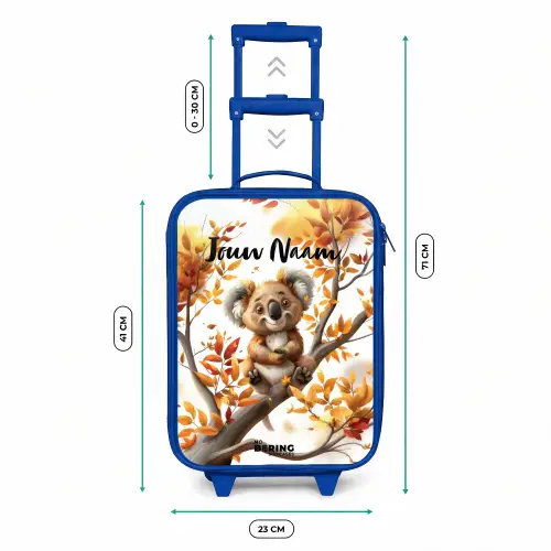 Kenny koala Kinderkoffer - Blauw klein -productfoto_formaten