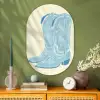 Illustratie - Cowboylaarzen - Patroon Wandcirkel Ovaal Glas middel -sfeer2