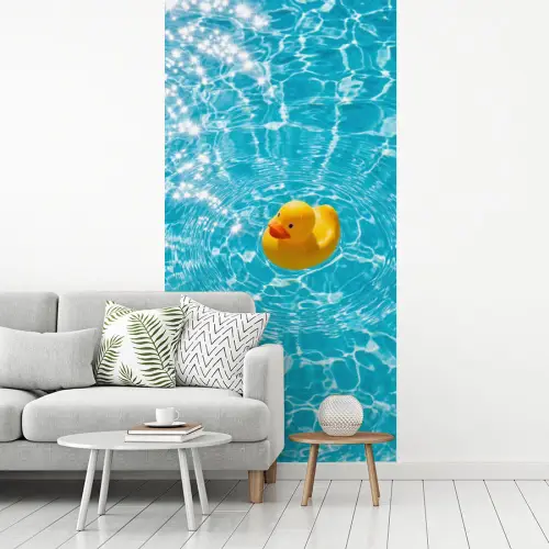 Badeend - Dobberen - Blauw fotobehang vinyl groot -woonkamer