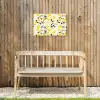 Citroenen - Geel - Wit - Stippen Tuinposter op houten frame 2 cm dik klein 845 -sfeer4