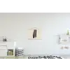 Penseelstreken - Verticaal - Zwart textielposter latten blank klein -kinderkamer