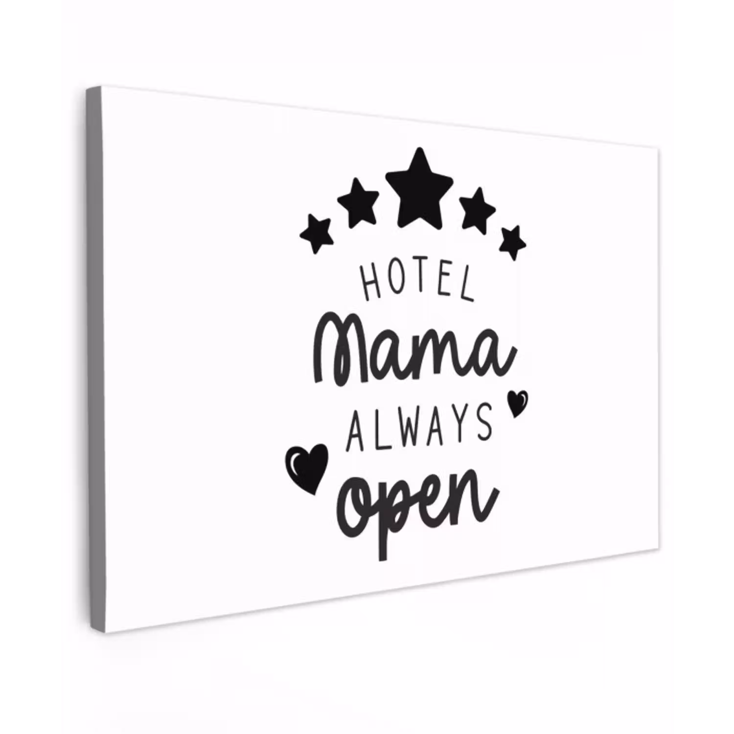 Spreuken - Hotel mama always open - Mama - Quotes canvas 2cm klein -z3d