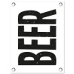 Bier - Japandi - Decoratie - Zwart tuinposter los doek klein -3d