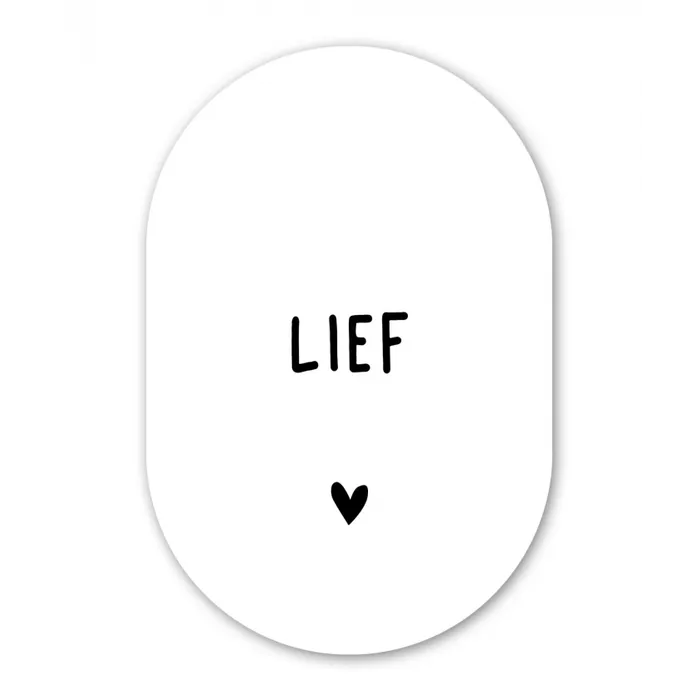 Quotes - Lief - Spreuken Wandcirkel Ovaal Forex klein -3d